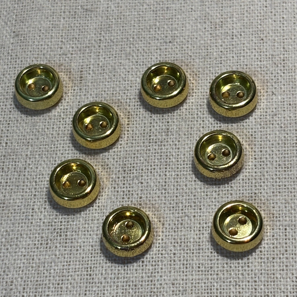 Vintage Gold Metal 11mm x 8