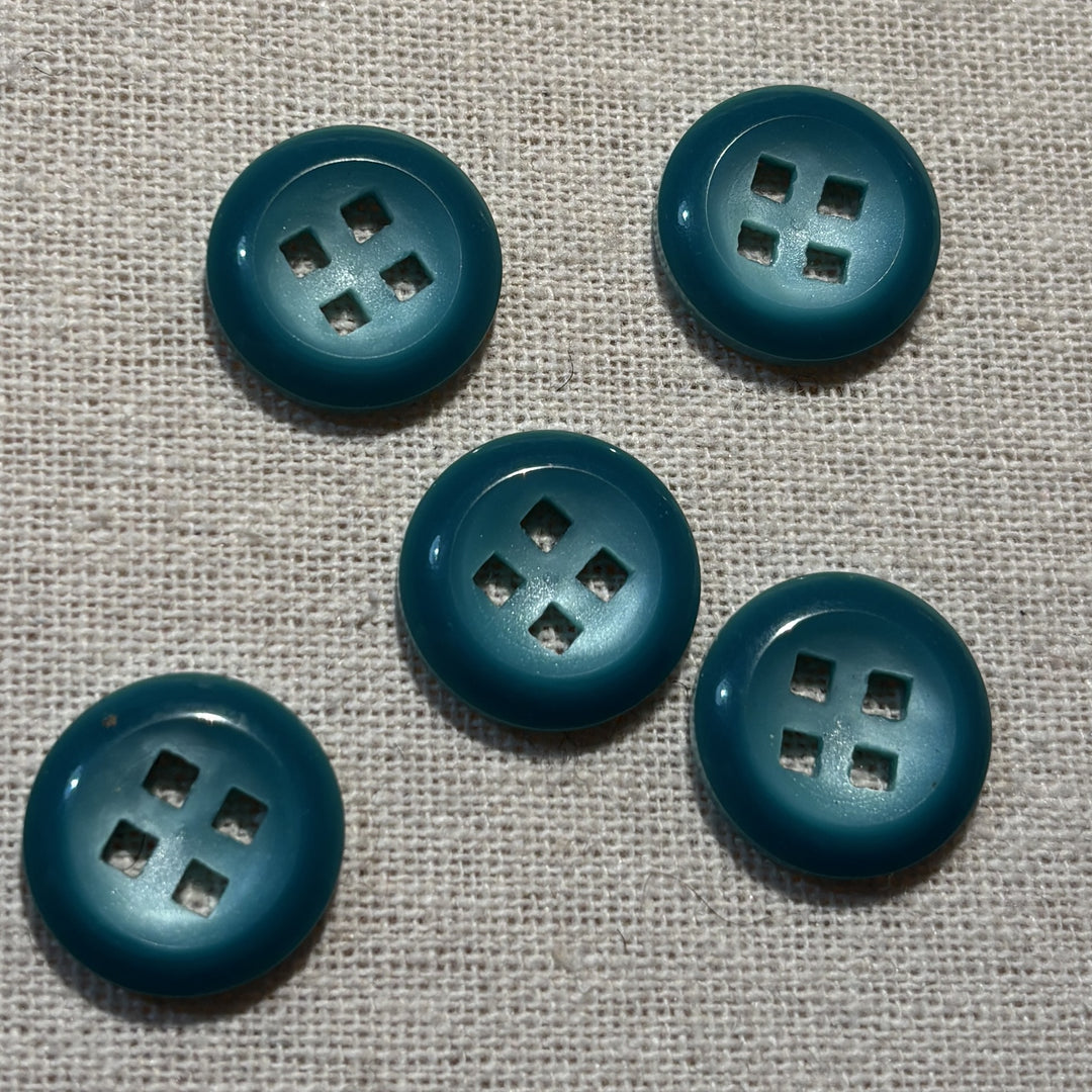 Vintage Teal Buttons 18mm x 5