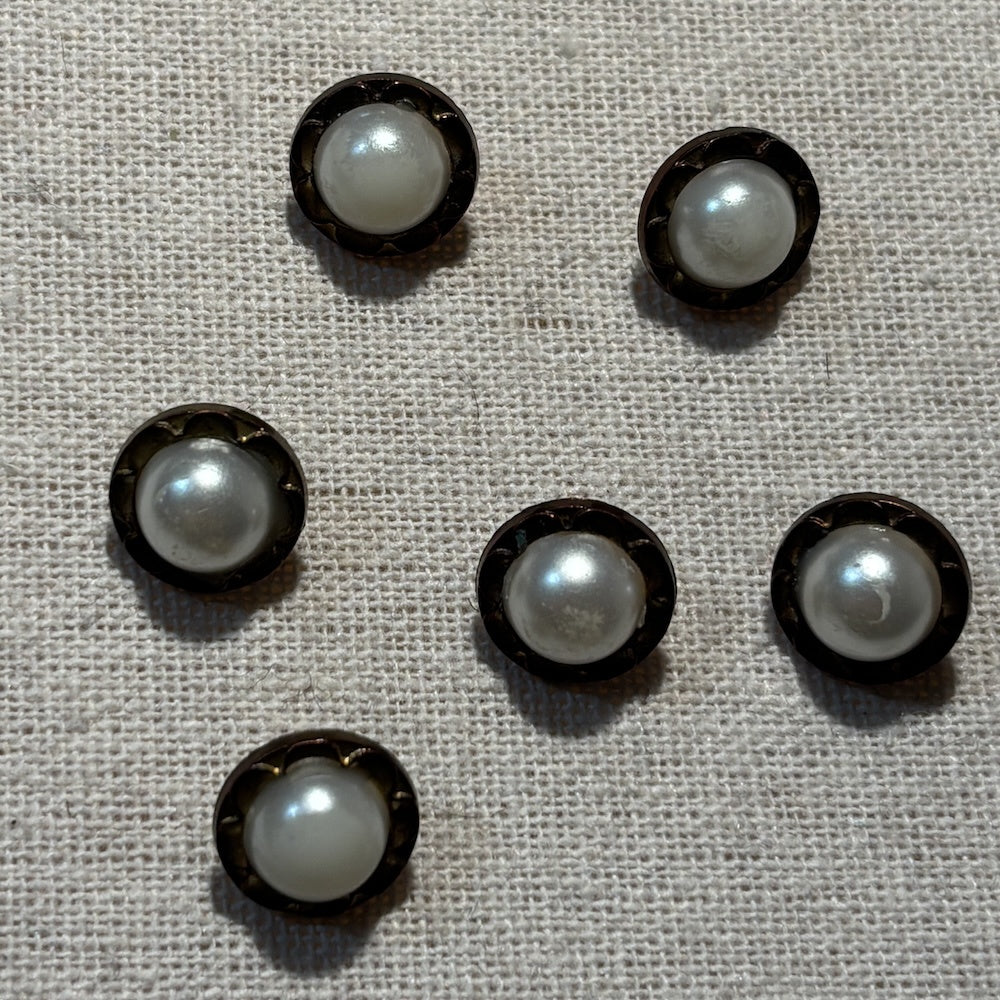 Vintage Faux Pearl  13mm x 6