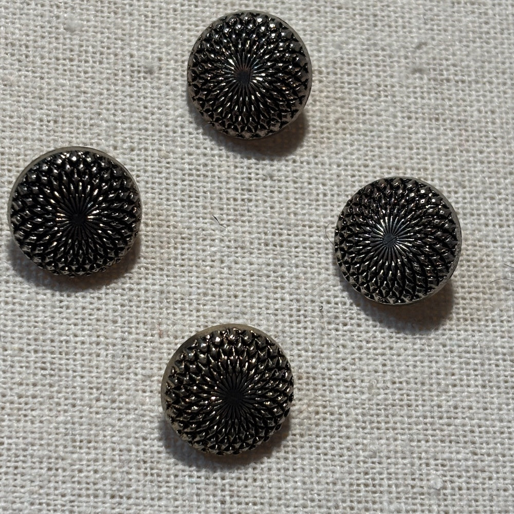 Vintage Spirograph Design Gold Tone 15mm Buttons x 4