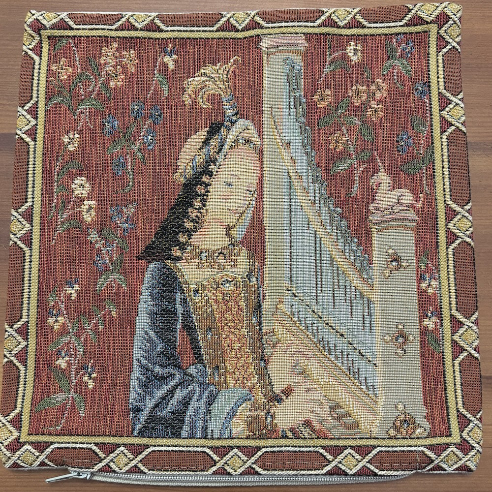 The Lady Jacquard Small Cushion Cover by Art De Lys France