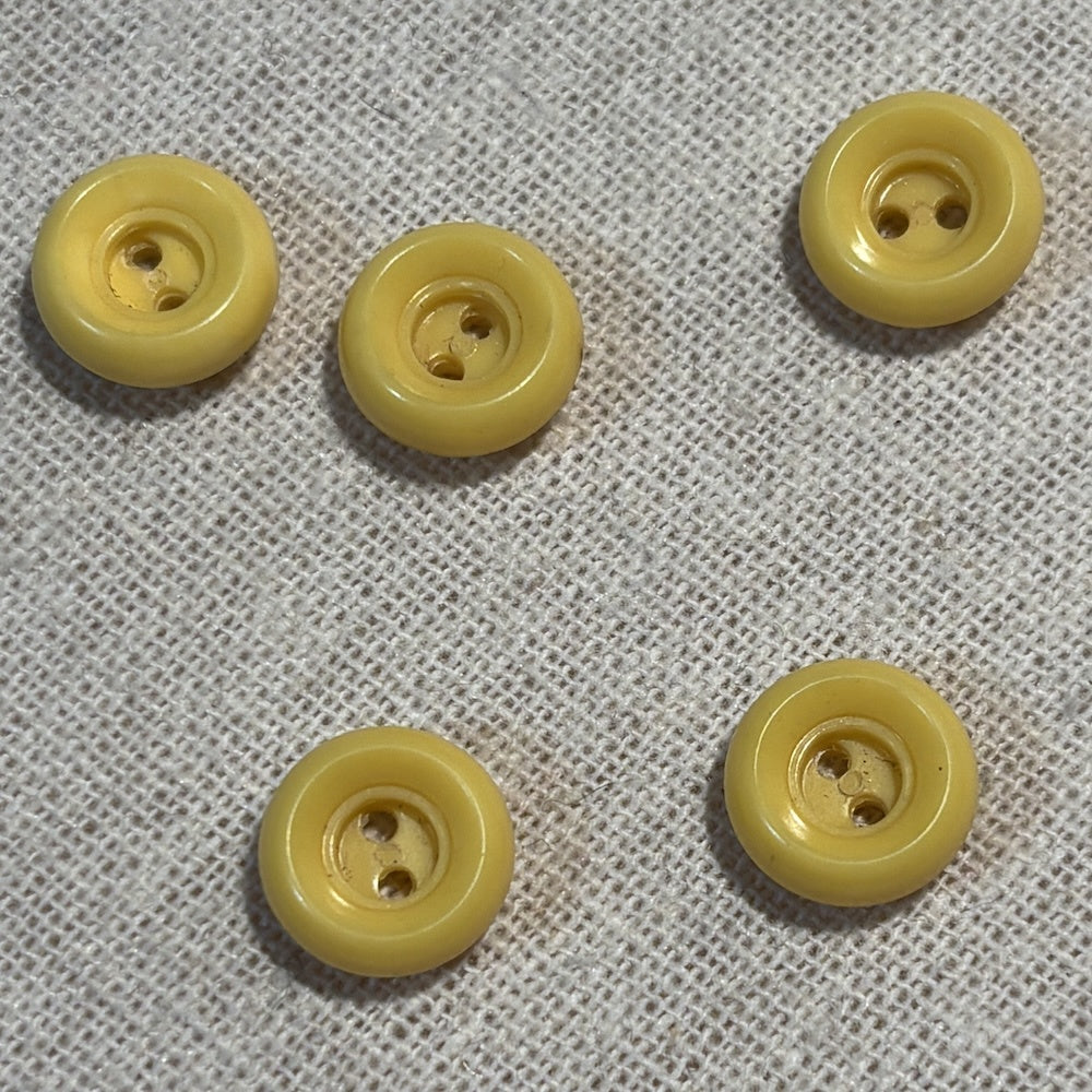 Cute Yellow 1950's Buttons 13mm x 5