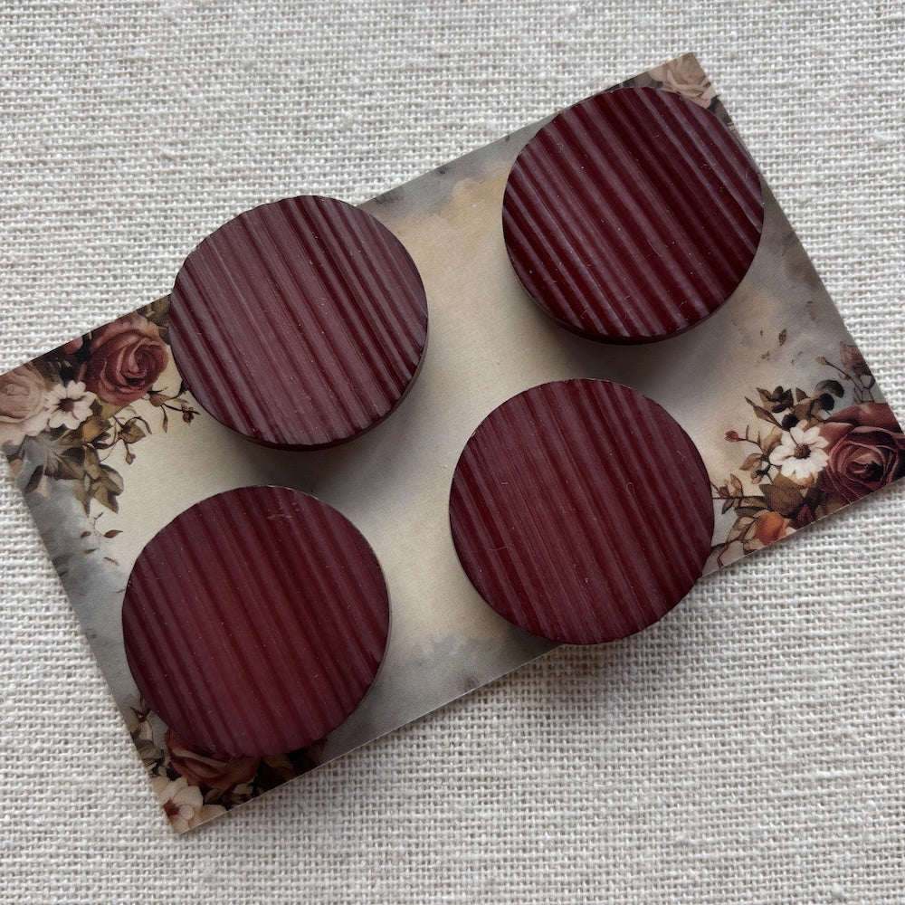 Rosewood Textured Coat Buttons 28mm x 4