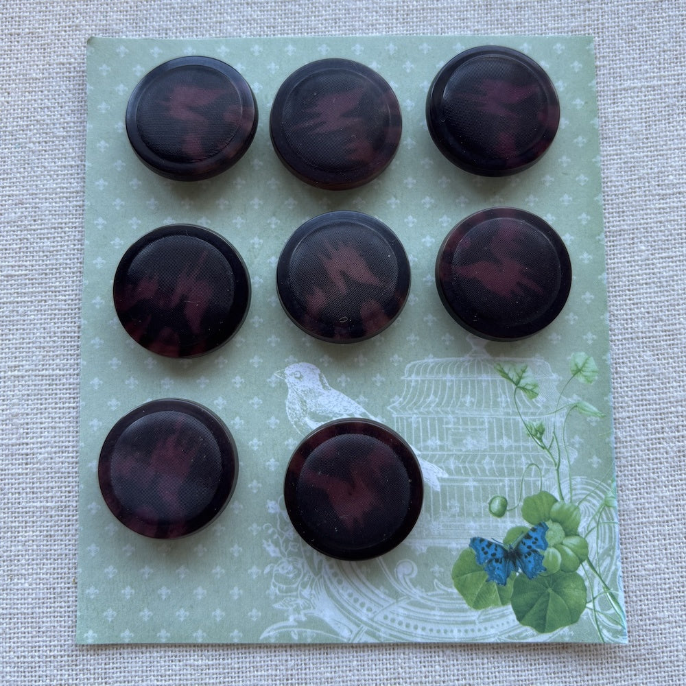 Two Tone Vintage Shank Buttons 25mm x 8