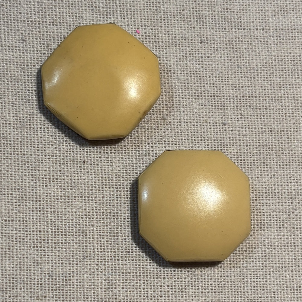 Art Deco Octagonal Celluloid Buttons 30mm x 2
