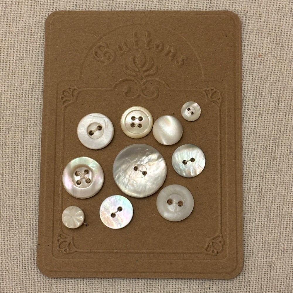 Vintage Button Card - Mother of Pearl Buttons