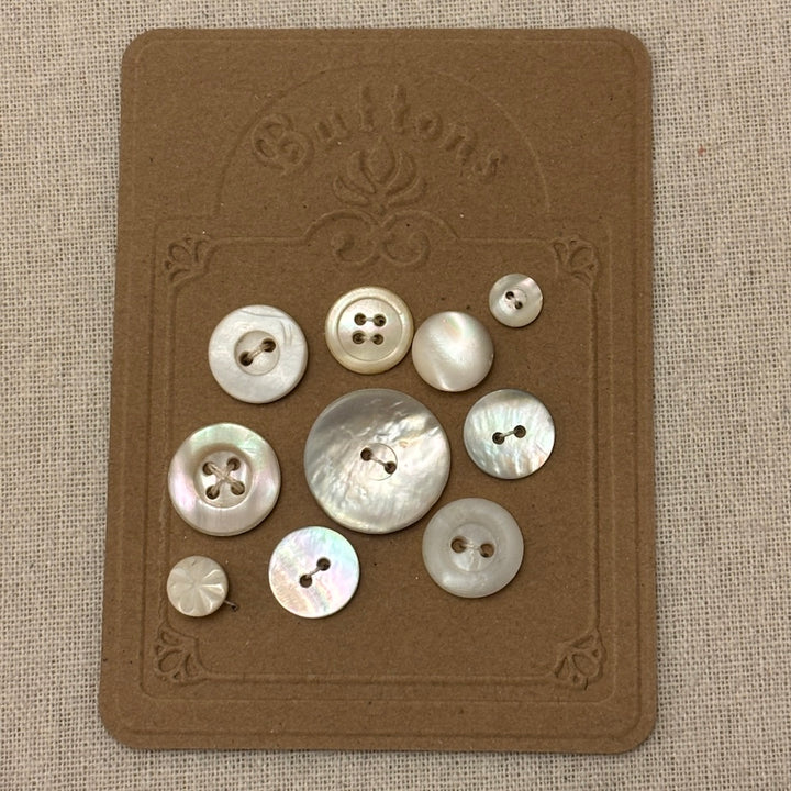 Vintage Button Card - Mother of Pearl Buttons
