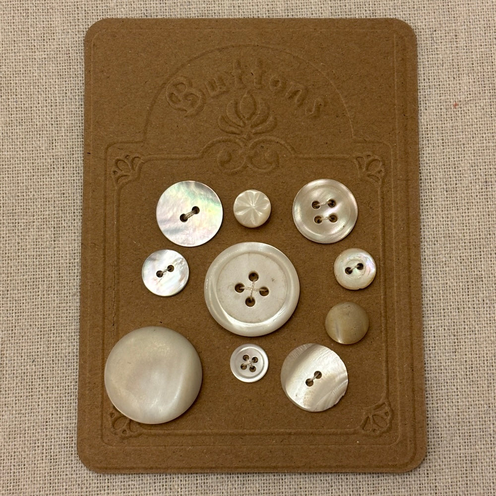 Vintage Button Card - Mother of Pearl Buttons