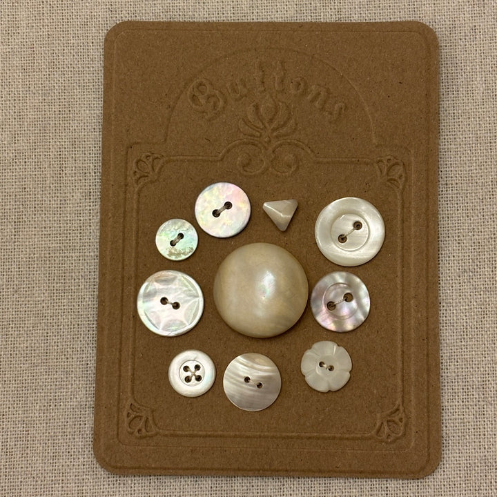 Vintage Button Card - Mother of Pearl Buttons