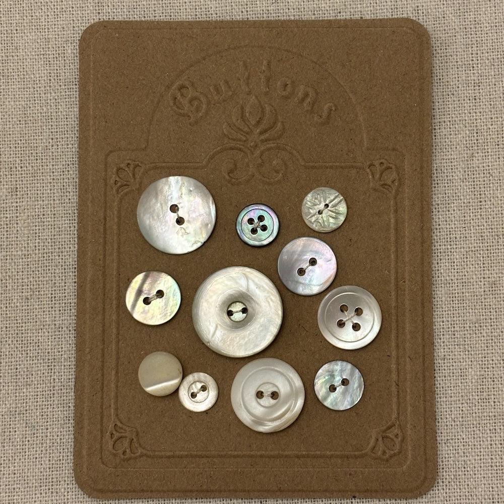 Vintage Button Card - Mother of Pearl Buttons
