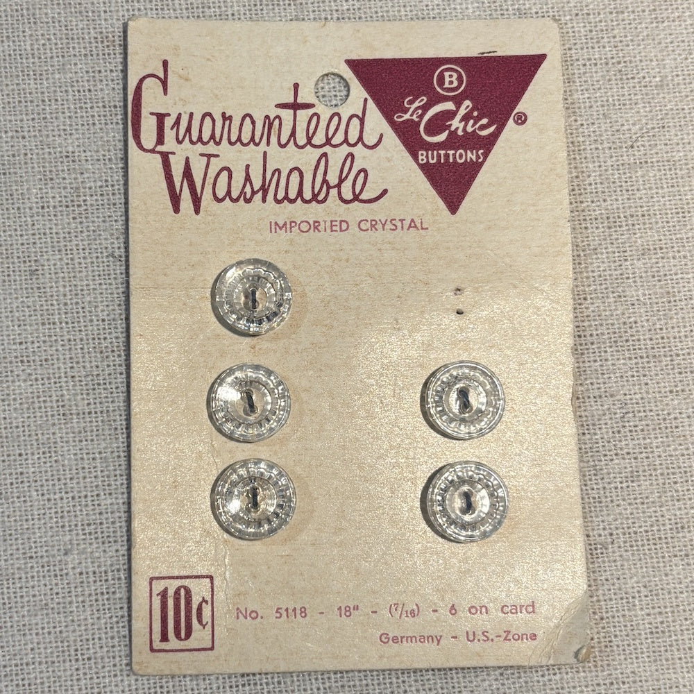Le Chic Crystal Buttons 11mm x 5
