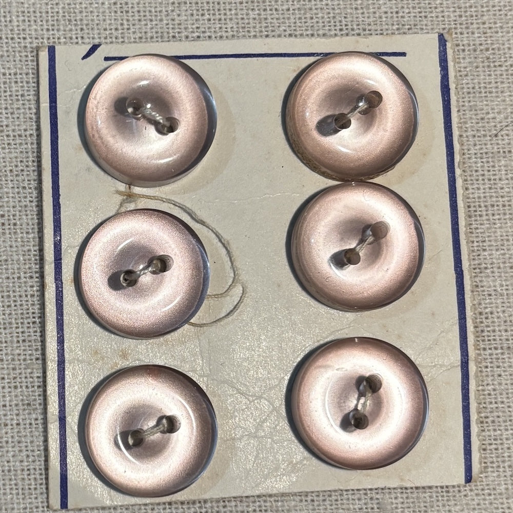 Chunky Clear Pink Buttons 19mm x 6