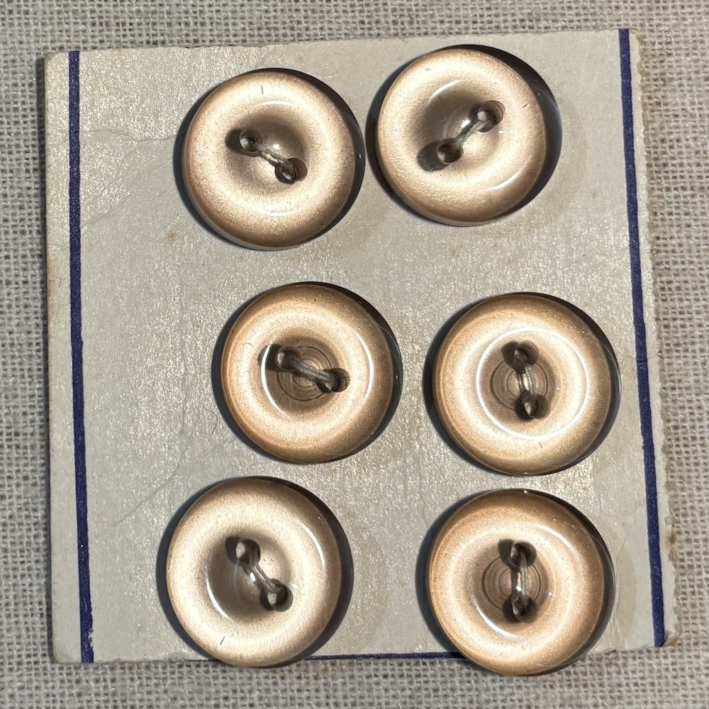 Chunky Clear Peachy Pink Buttons 19mm x 6