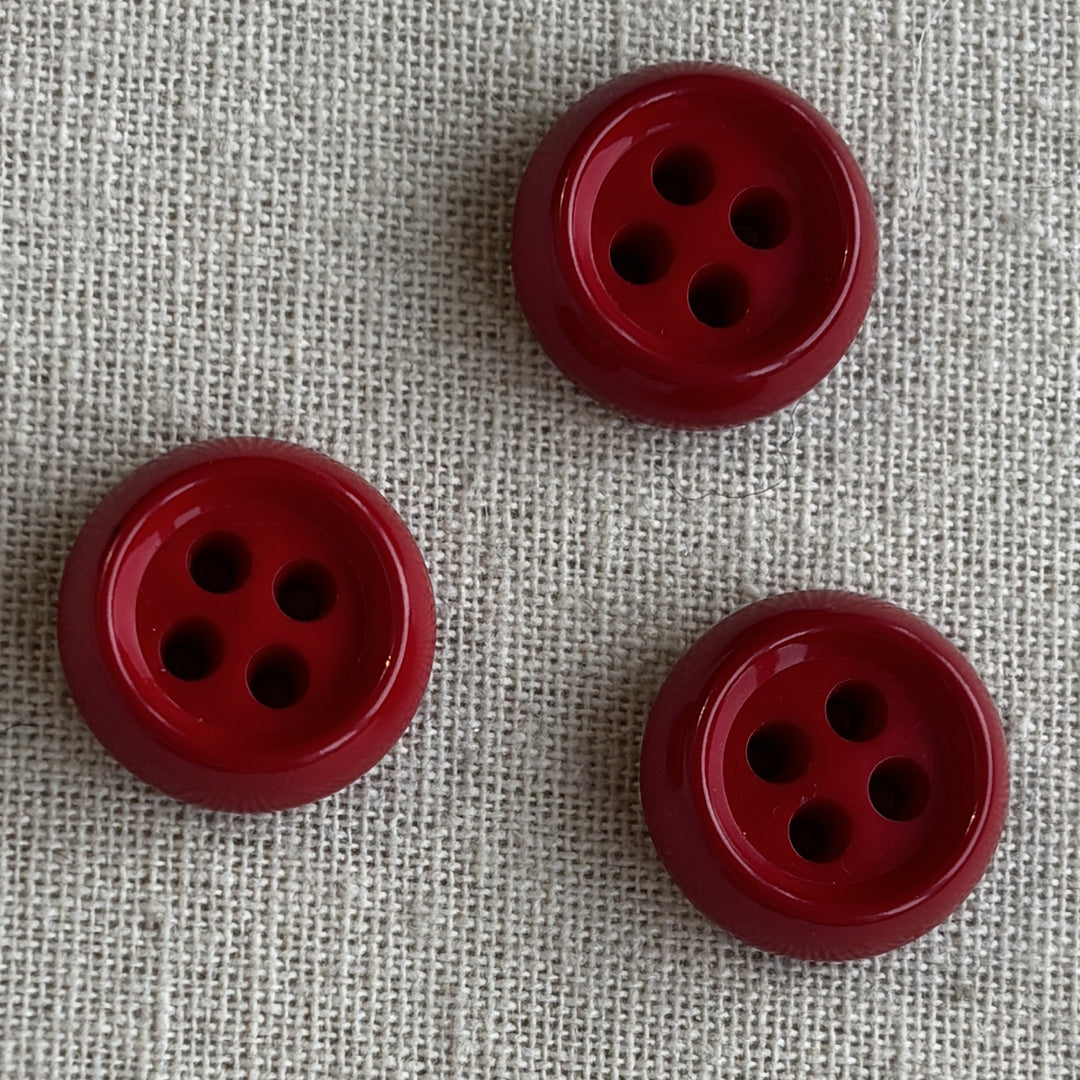 Fire Engine Red Buttons 22mm x 3