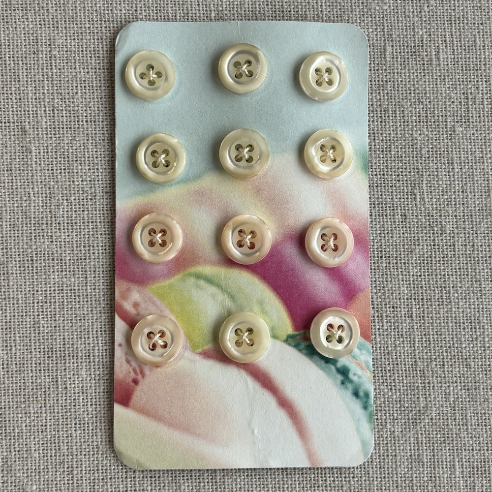 Pearl Coloured Shirt Buttons 11mm x 12