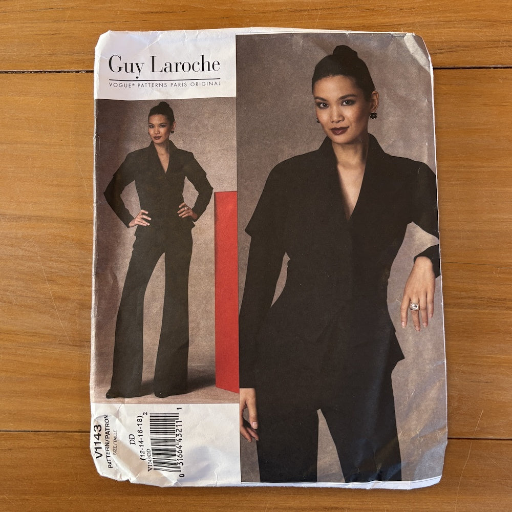 Vogue V1143 Guy Laroche Pant Suit Pattern Sizes 12-18
