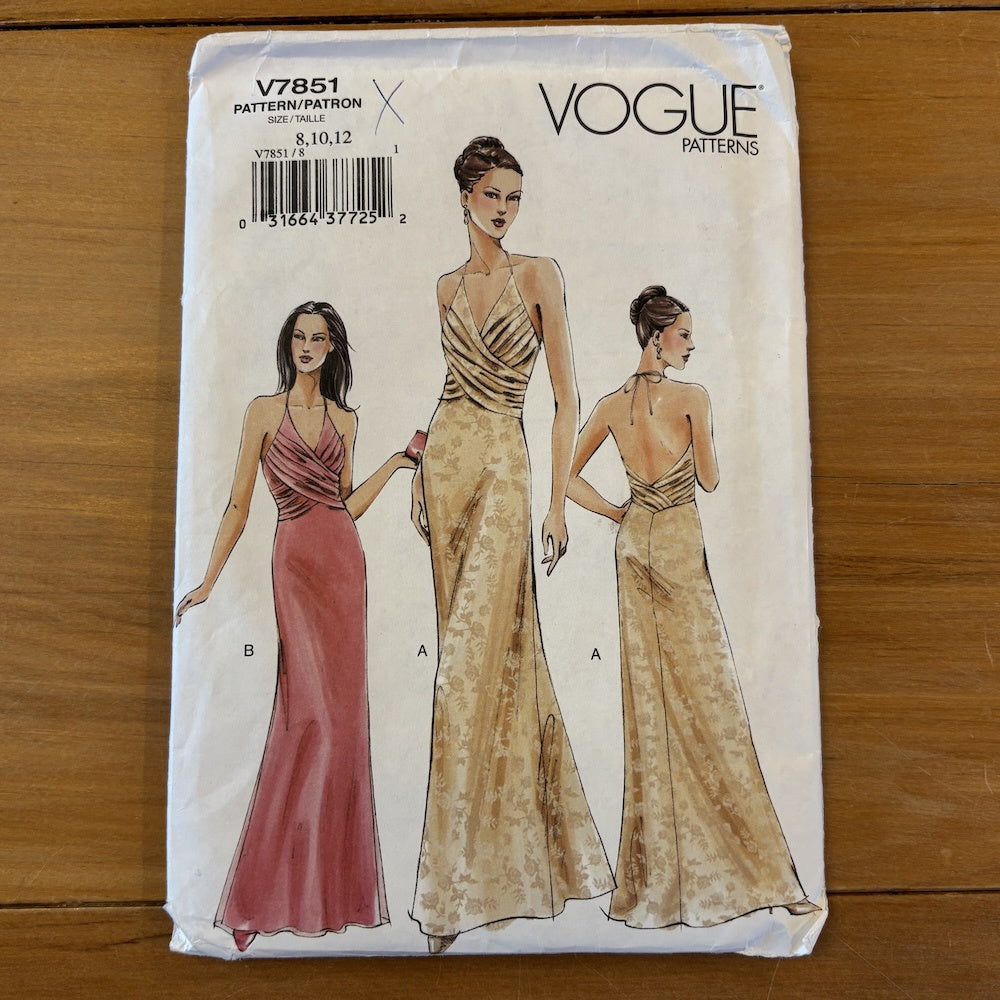 Vogue 7851 Evening/Ball Gown Sizes 8 -12 Pattern