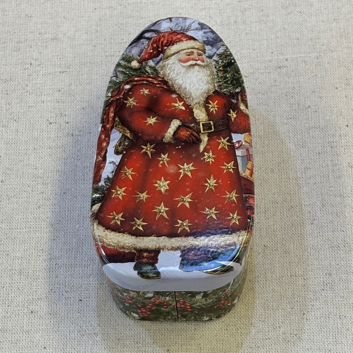 Vintage Christmas Oval Tin