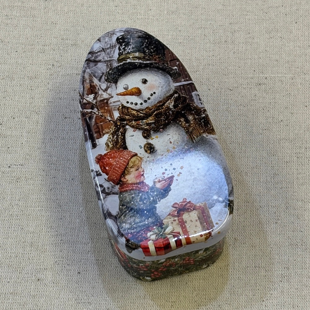 Vintage Christmas Oval Tin