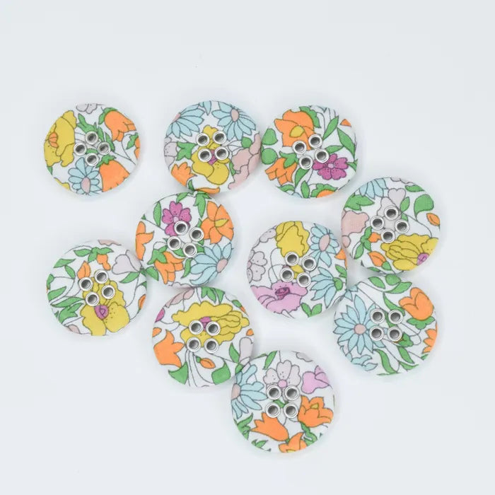 Liberty Tana Lawn Buttons Poppy Forest A (Pack of 10)