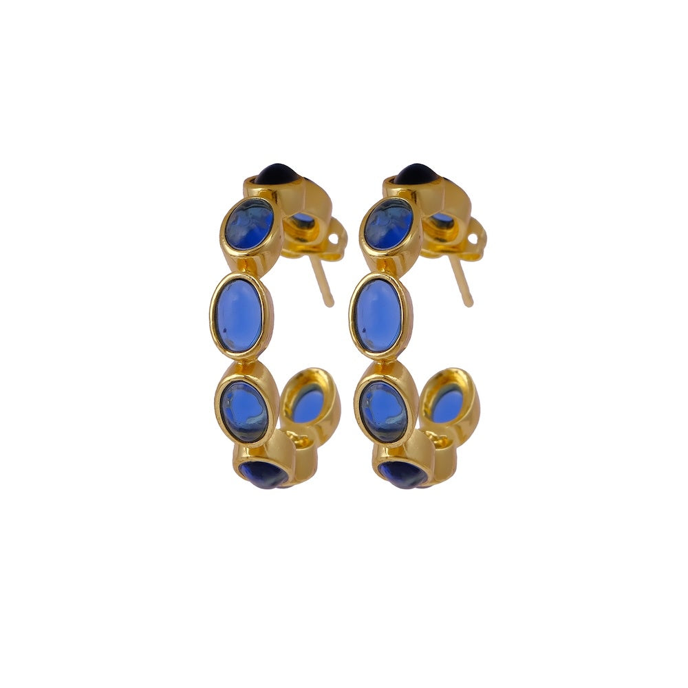 London Blue Topaz Hoop Earrings