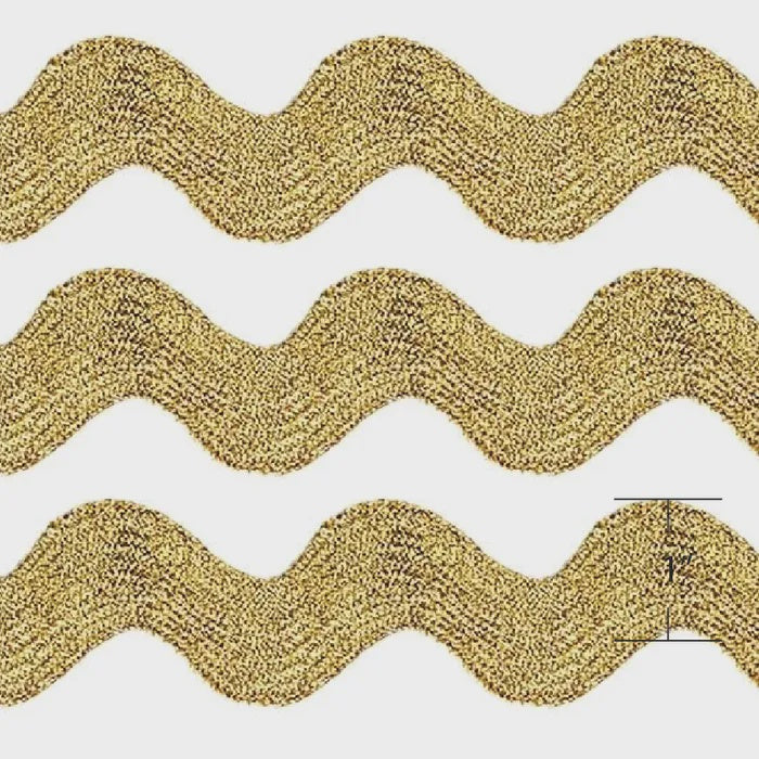 Big Metallic Gold Ric Rac 25mm
