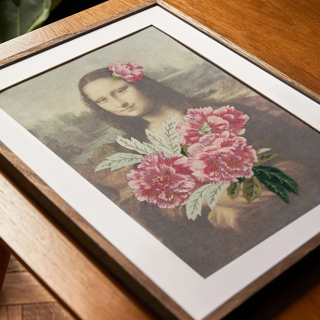 Mona Lisa with Peony Branches Embroidery Kit