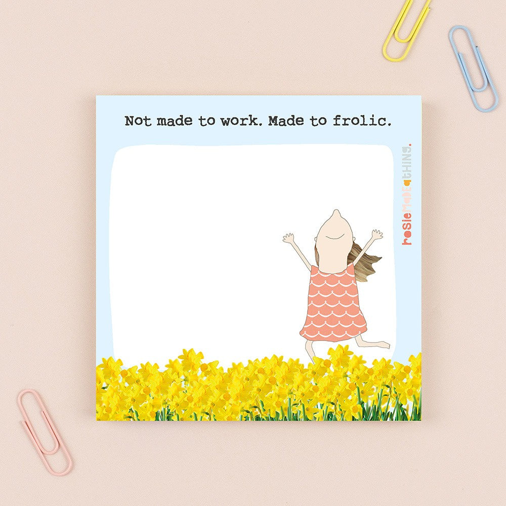 Rosie Made A Thing Frolic Sticky Note Pad