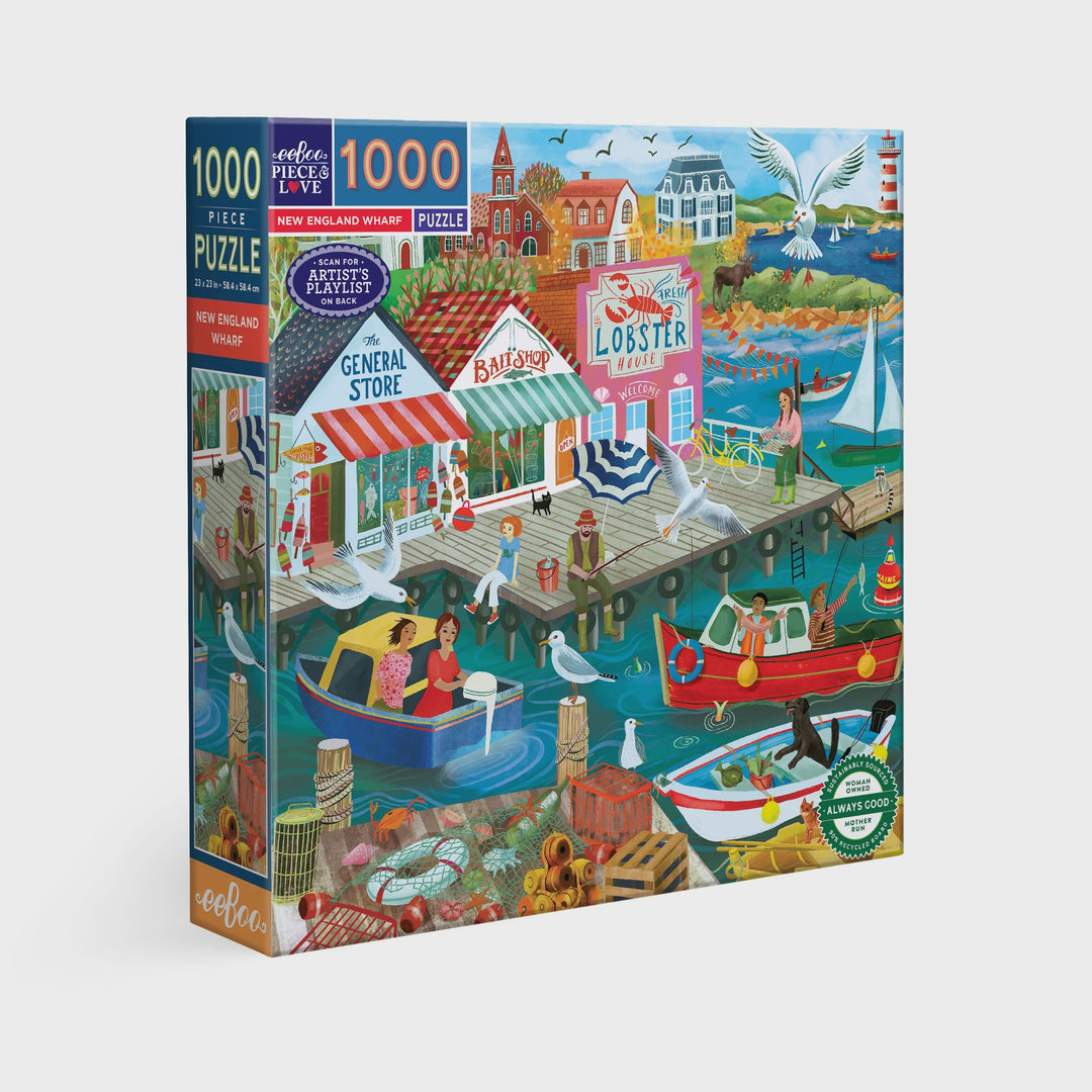 Eeboo New England Wharf 1000pc Puzzle