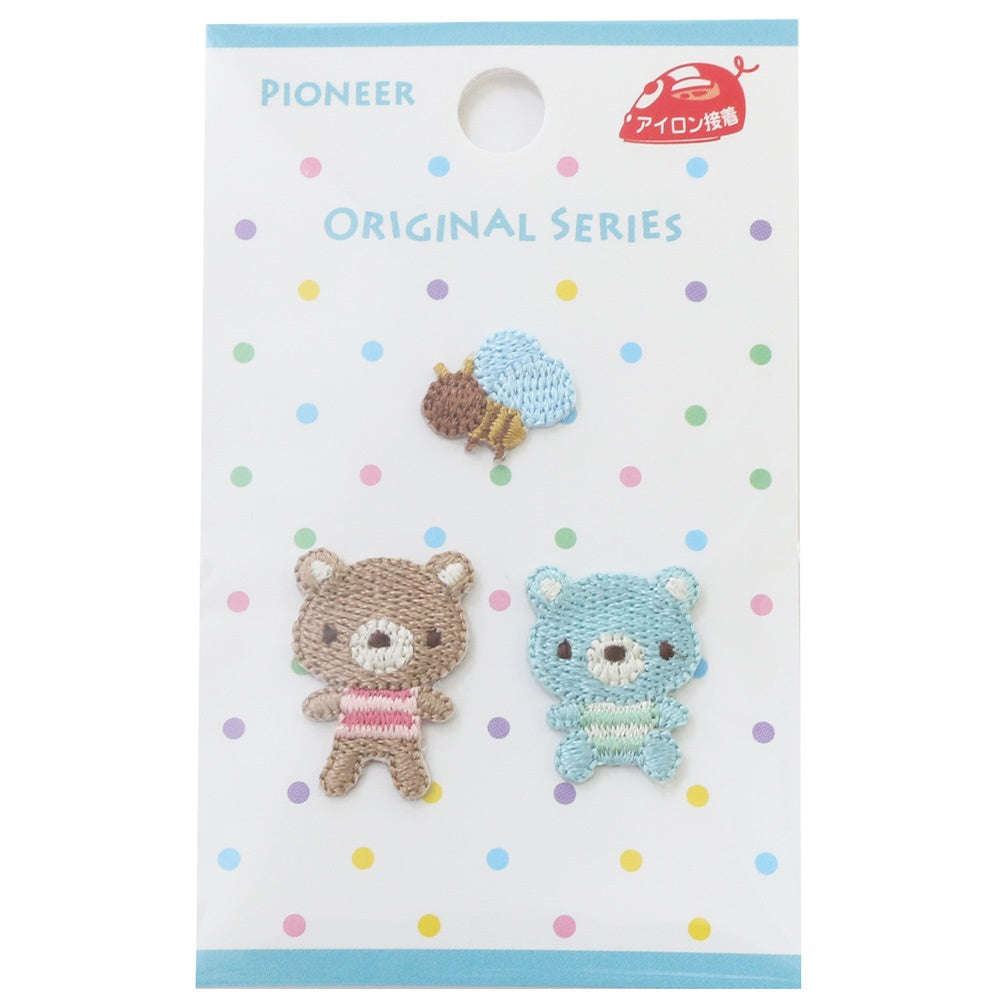 Iron on Bears and Bee Iron on Patches