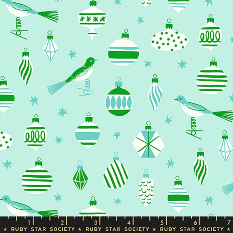 Merry Happy Baubles in Mint