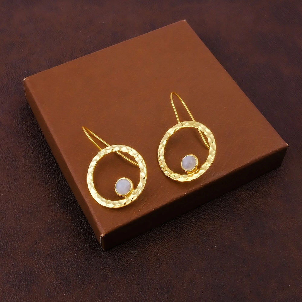 Rainbow Moonstone Earrings