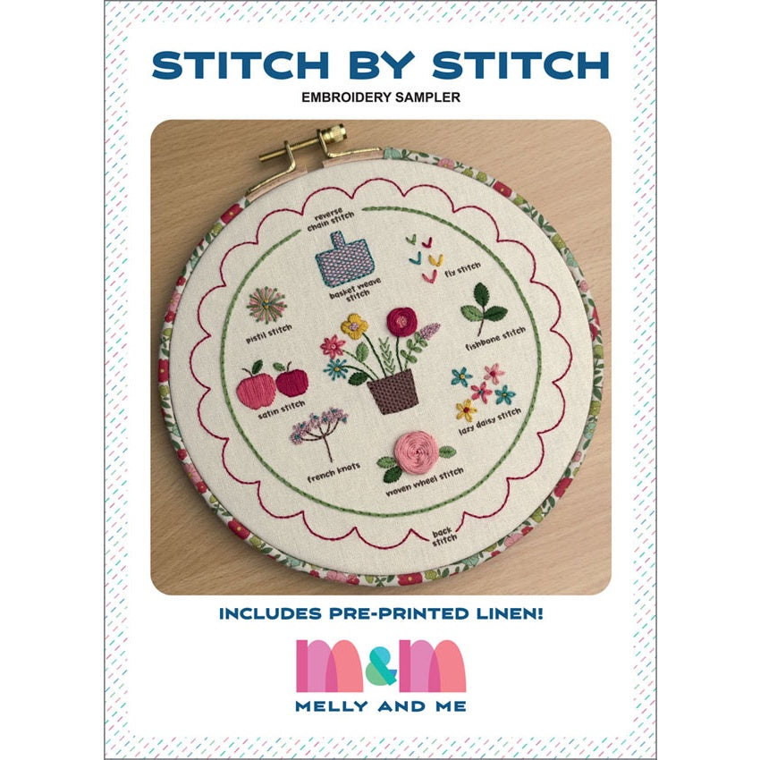 Stitch by Stitch Embroidery Sampler (Includes Pre-Printed Linen)