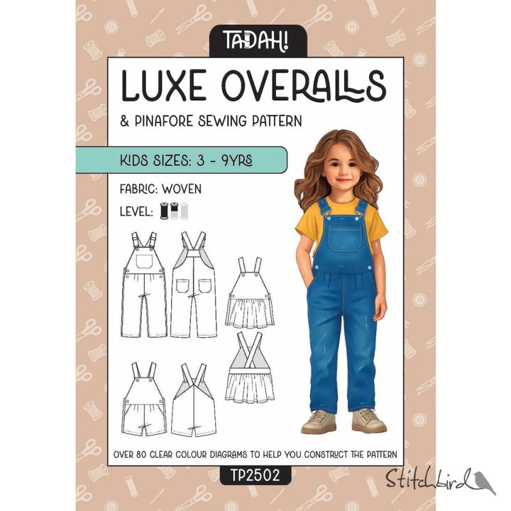 Tadah Patterns - Kid's Luxe Overalls & Pinafore