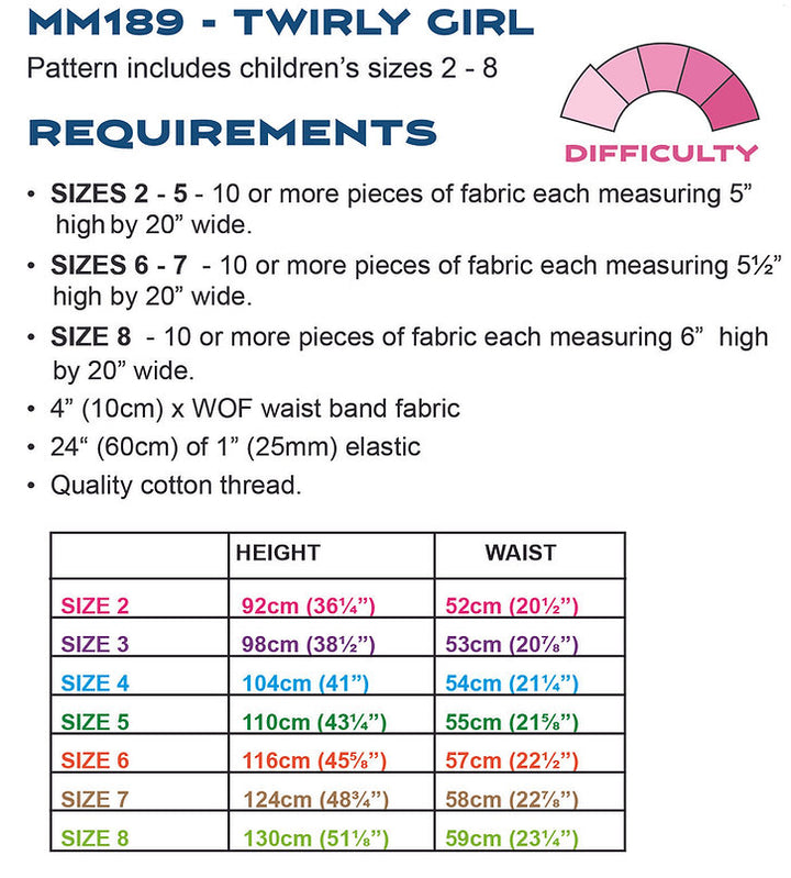 Twirly Girl  Patchwork Skirt Sewing Pattern