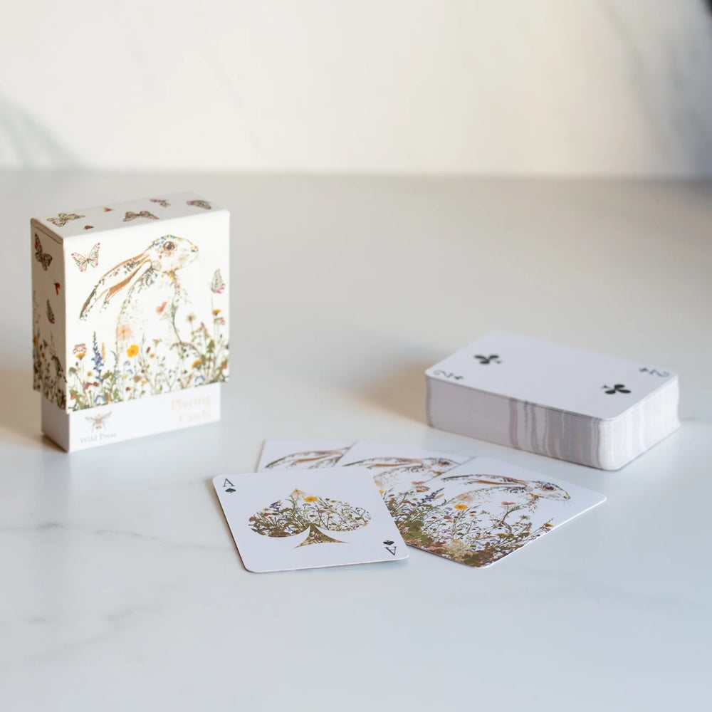Wild Press Wildflower Hare Playing Cards