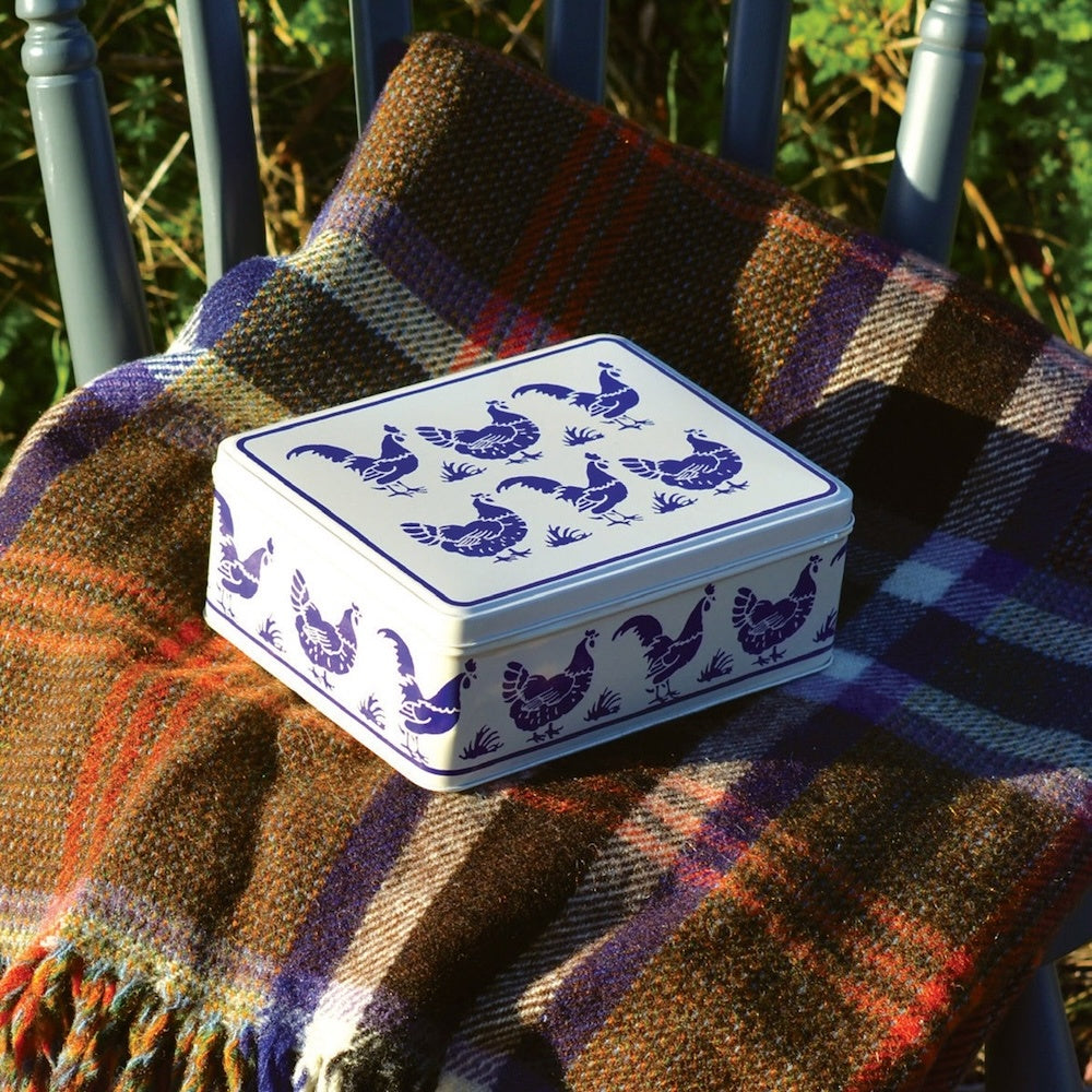 Blue Little Hen Deep Rectangle by Emma Bridgewater