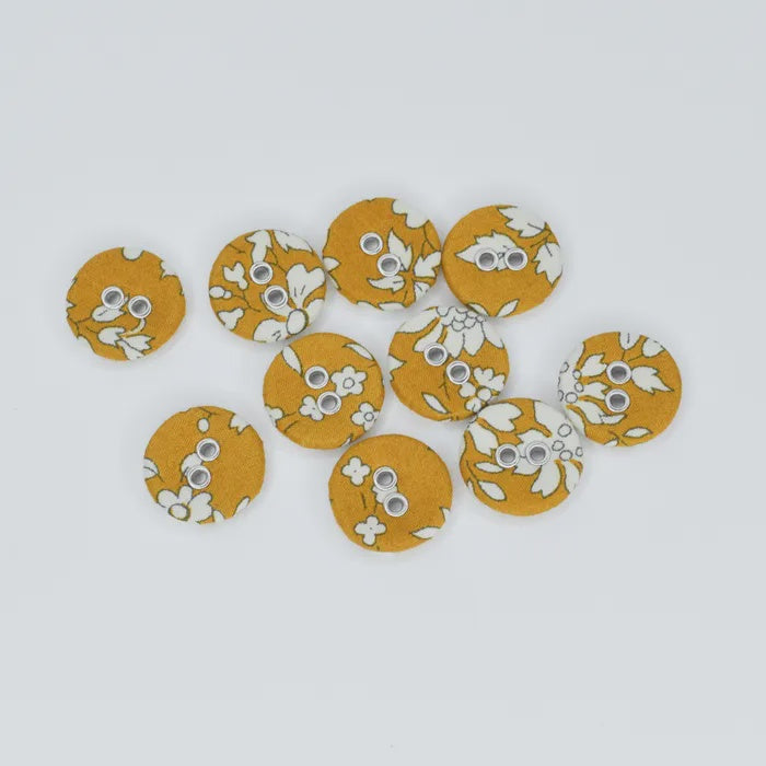 Liberty Tana Lawn Buttons Capel Mustard G (pack of 10)