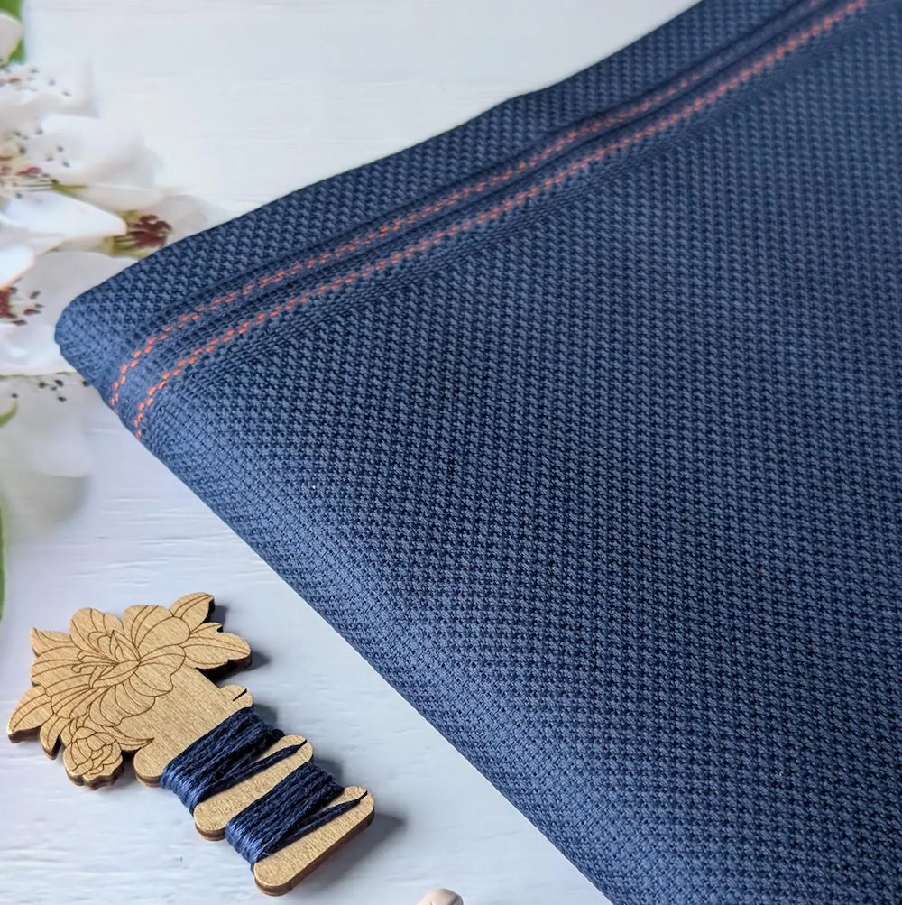 Zweigart Aida 14ct - Navy 48 x 53cm