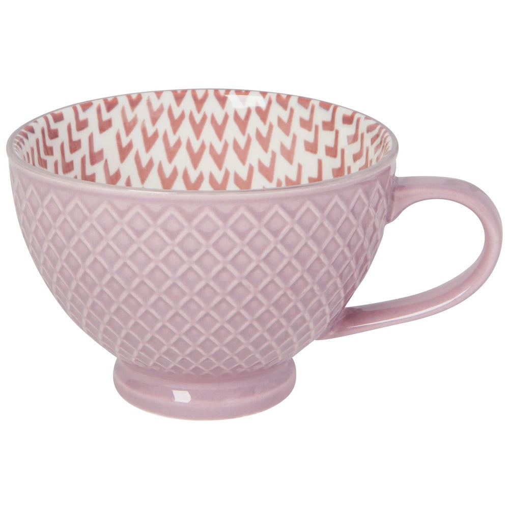 Mauve Lattice Latte Mug