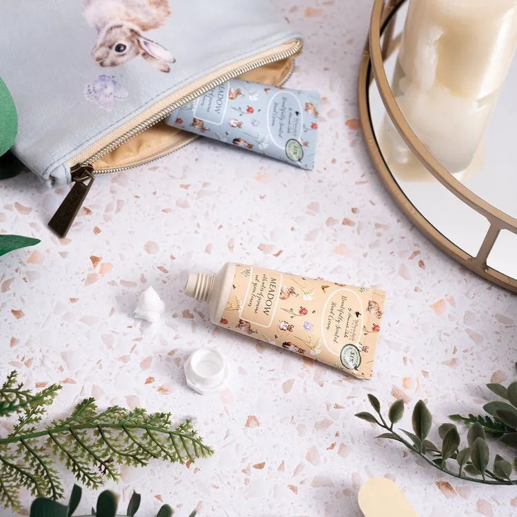 Wrendale Meadow Rabbit and Fox Mini Hand Cream Pouch