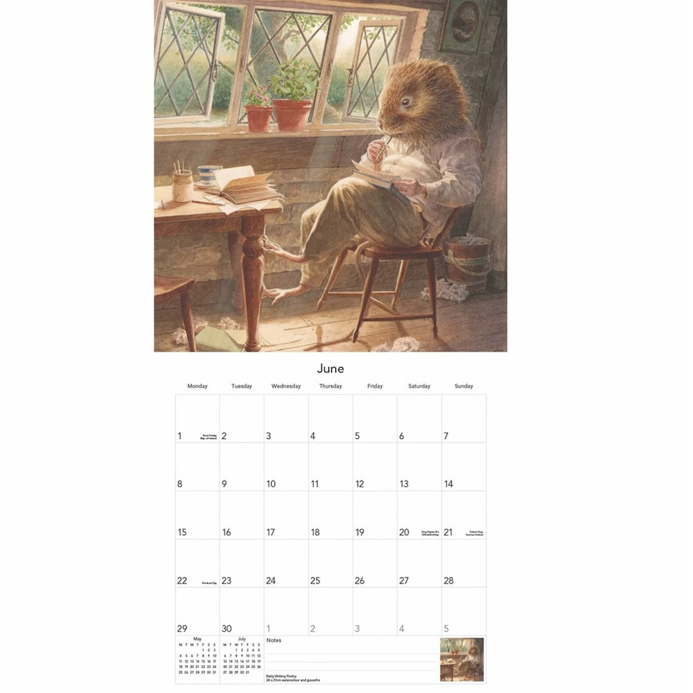 Wind in the Willows 2026 Calendar