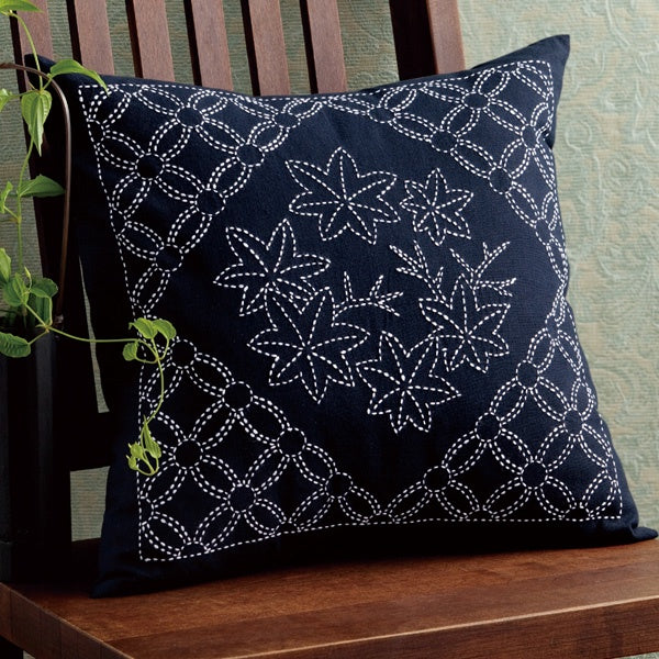 Sashiko Leaf Cushion Kit - Olympus SK-259
