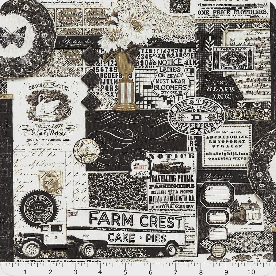 Sable & Swan Black Collage Ebony/Porcelain