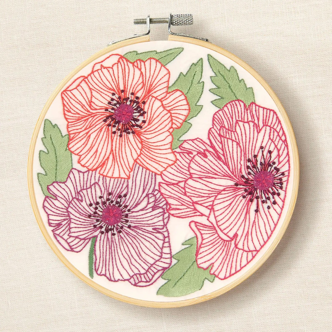 DMC Embroidery Kit - Poppies by Nathalie Weinzaepflen