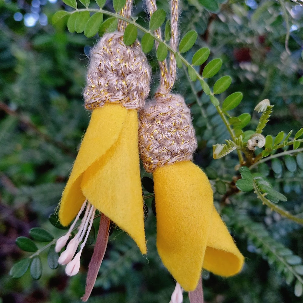 Kōwhai Felt Decoration