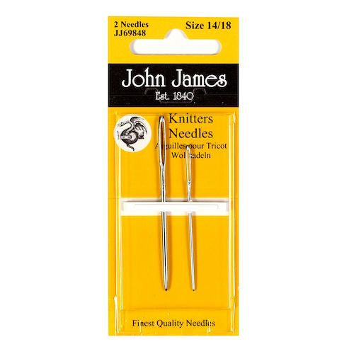 John James Knitters Sewing Needles Size 14/18
