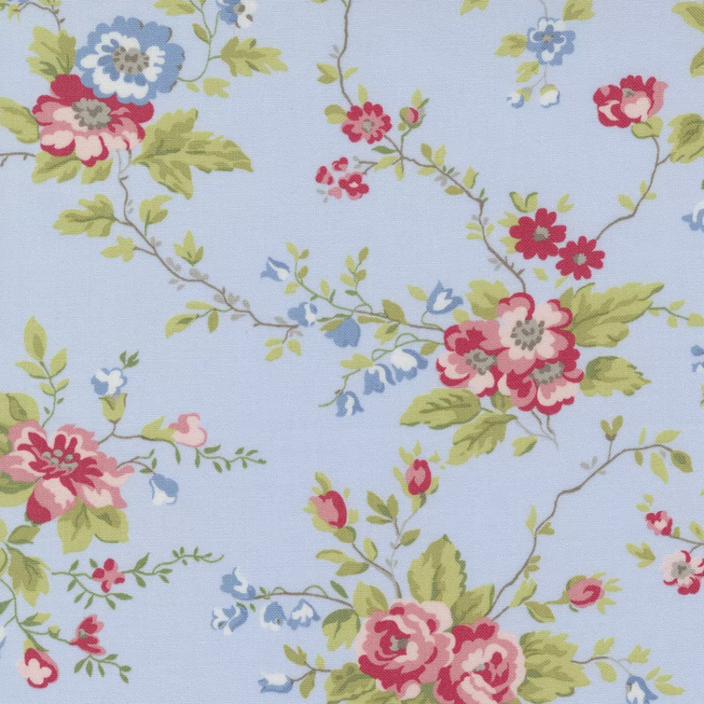 Sweet Liberty Main Floral in Sky