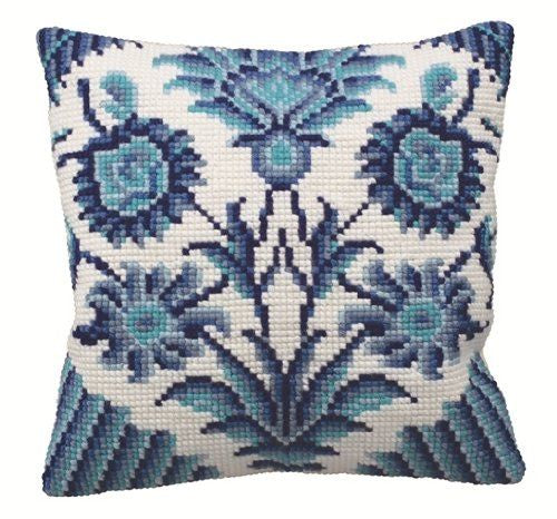 Zelliges Droite Printed Canvas Cross Stitch Cushion Kit