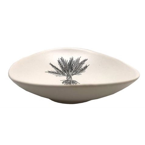 Black Nikau on White Bowl